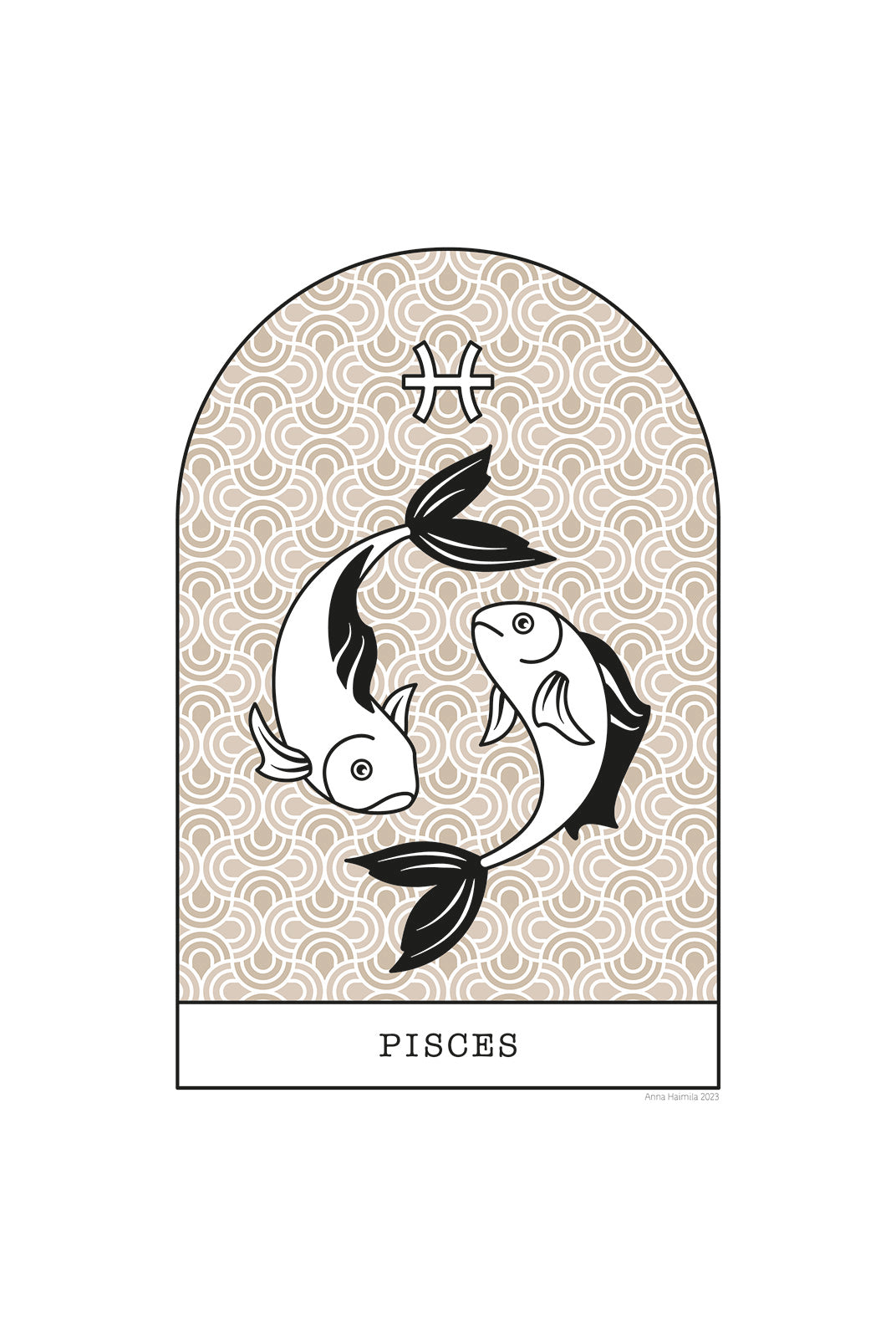 Kalat, Pisces -horoskooppi (beige)